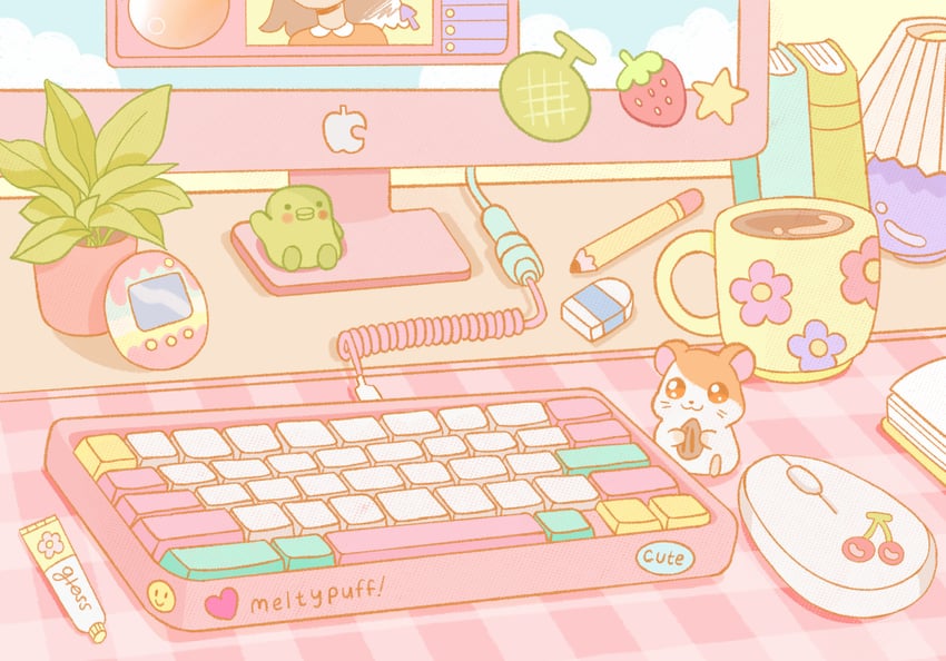 hamtaro and kuchipatchi (original and 3 more) drawn by meltypuff