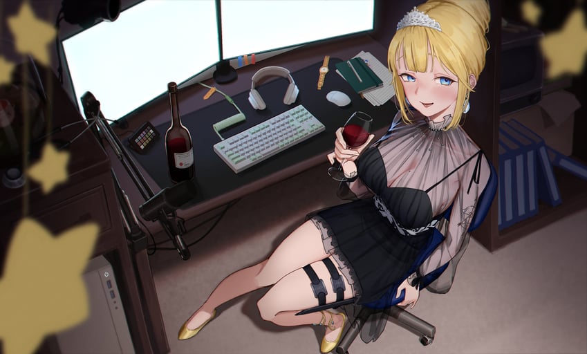 watson amelia (hololive and 1 more) drawn by sppzr