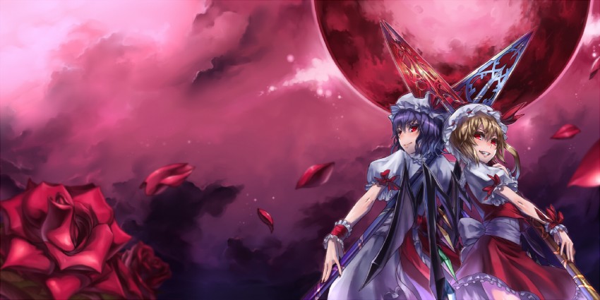remilia scarlet and flandre scarlet (touhou and 1 more) drawn by nidy