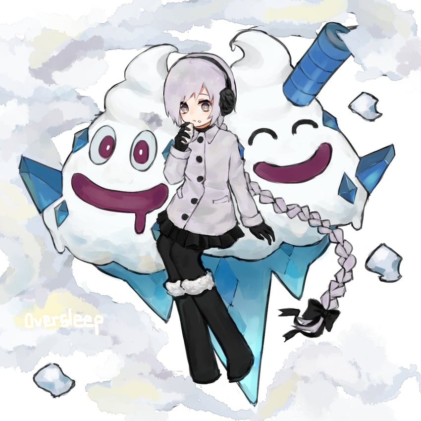 sekka yufu and vanilluxe (pokemon and 1 more) drawn by oversleep