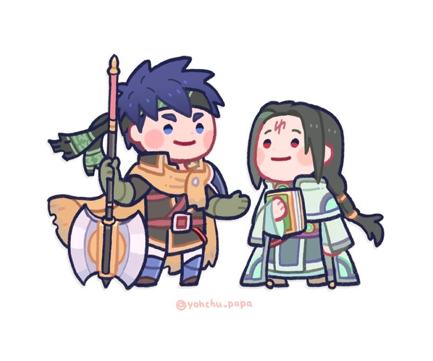 soren and ike (fire emblem and 3 more) drawn by mushi_rags