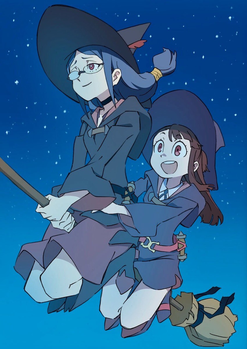 kagari atsuko and ursula charistes (little witch academia) drawn by arai_hiroki