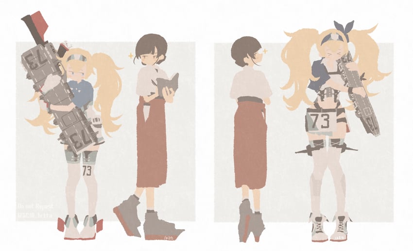 gambier bay, yawata maru, and gambier bay mk ii (kantai collection) drawn by haruta_(hrtco)