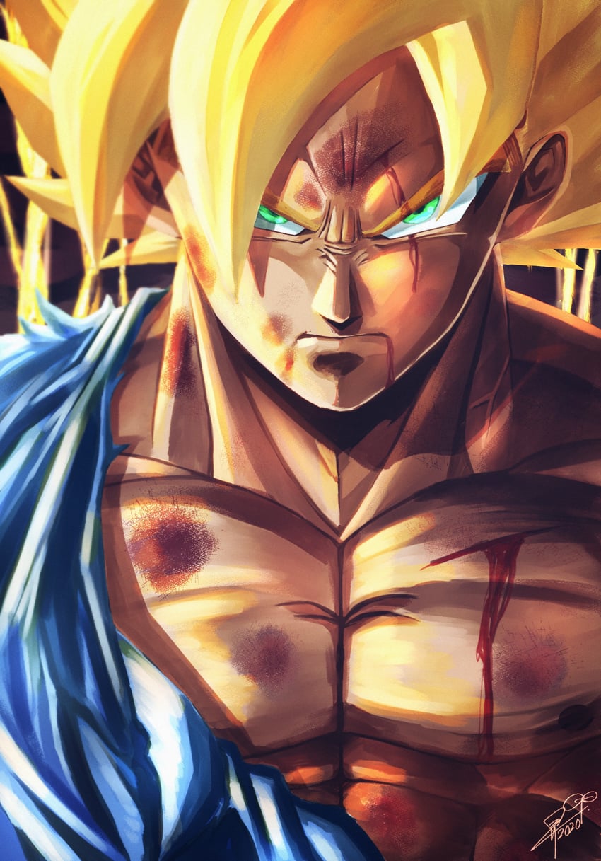 son goku (dragon ball and 1 more) drawn by kamiyama_sumu