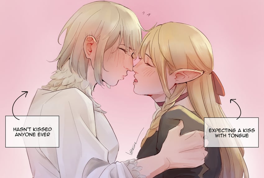 marcille donato and falin touden (dungeon meshi) drawn by jun_(lettuccine)
