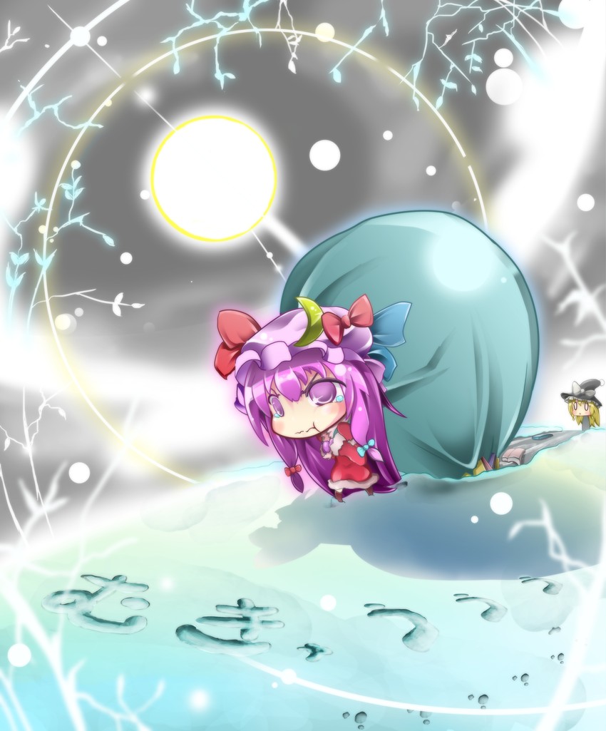 kirisame marisa and patchouli knowledge (touhou) drawn by kin-iro_no_puu