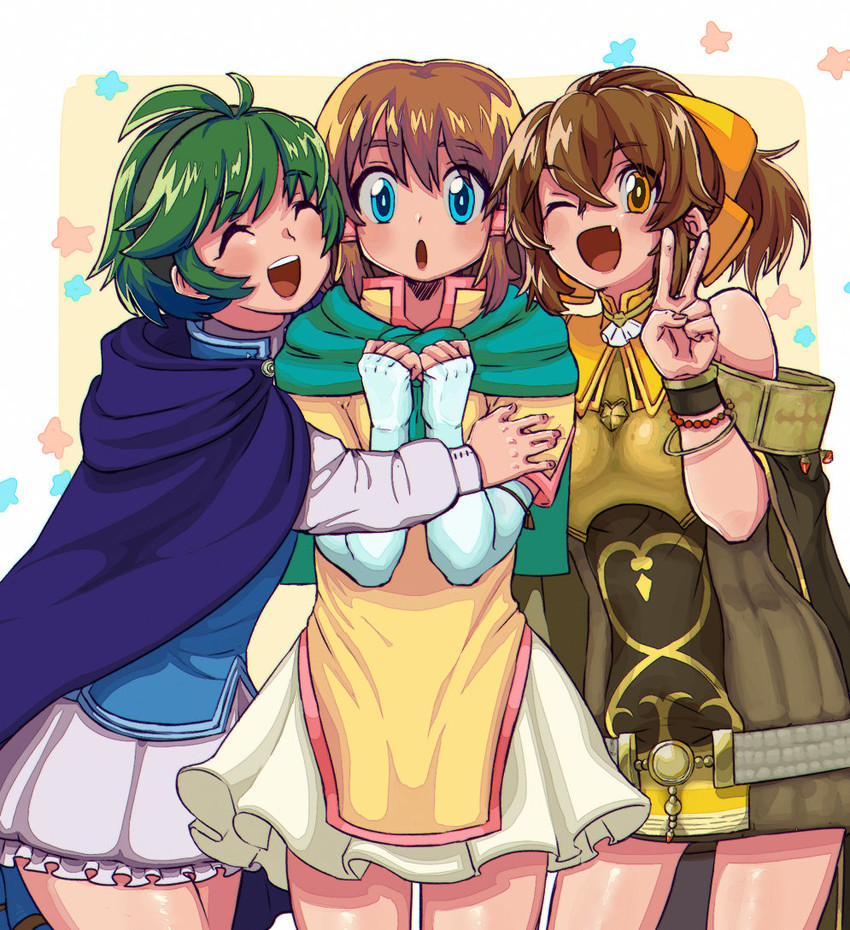 nino, mist, and delthea (fire emblem and 3 more) drawn by magokoro_bento