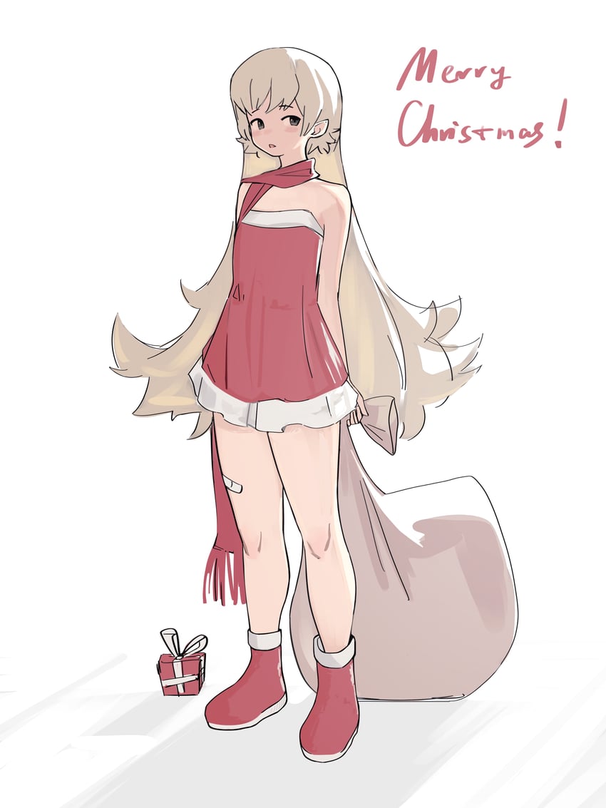 oshino shinobu and kiss-shot acerola-orion heart-under-blade (monogatari and 1 more) drawn by baisebandaoti1
