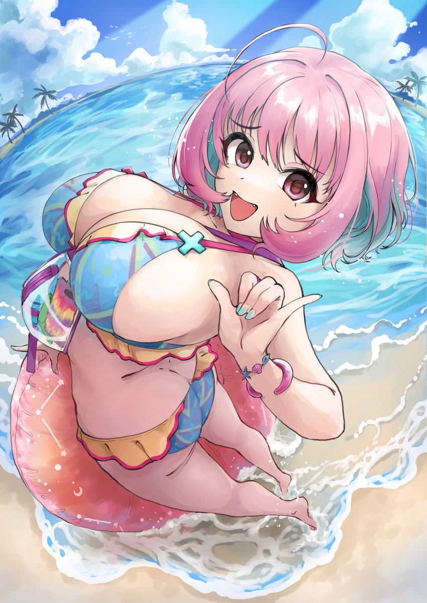 yumemi riamu (idolmaster and 2 more) drawn by ushimochi