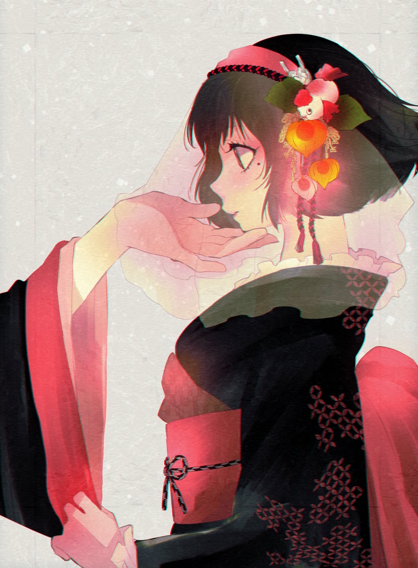 hoozuki and peach maki (hoozuki no reitetsu) drawn by hoicyo