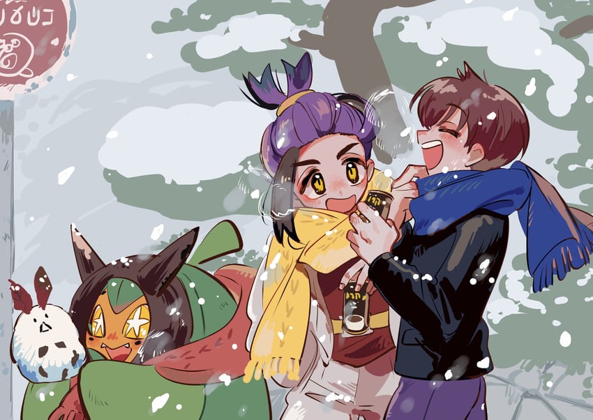 kieran, florian, and ogerpon (pokemon and 1 more) drawn by assassinookayu
