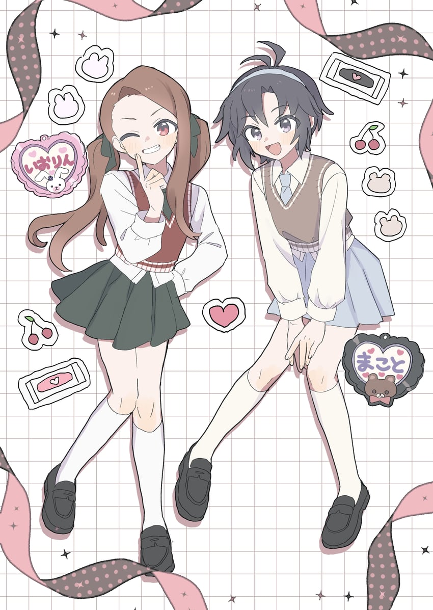 kikuchi makoto and minase iori (idolmaster and 2 more) drawn by pnt_0202