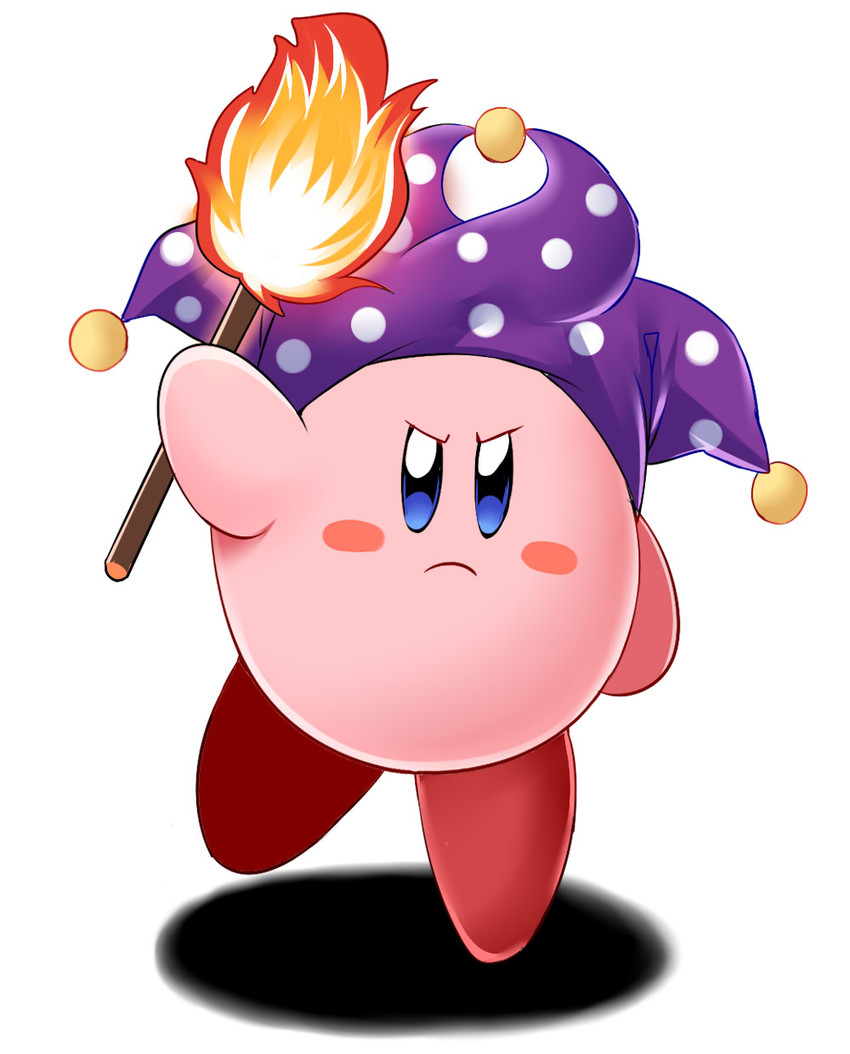 kirby and clownpiece (touhou and 1 more) drawn by e.o.
