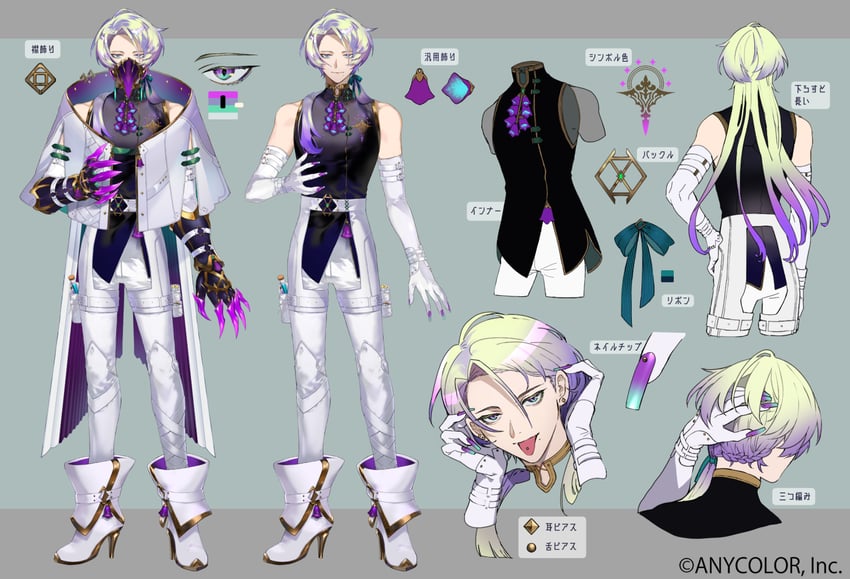 claude clawmark (nijisanji and 1 more) drawn by araya_(hachino_araya)