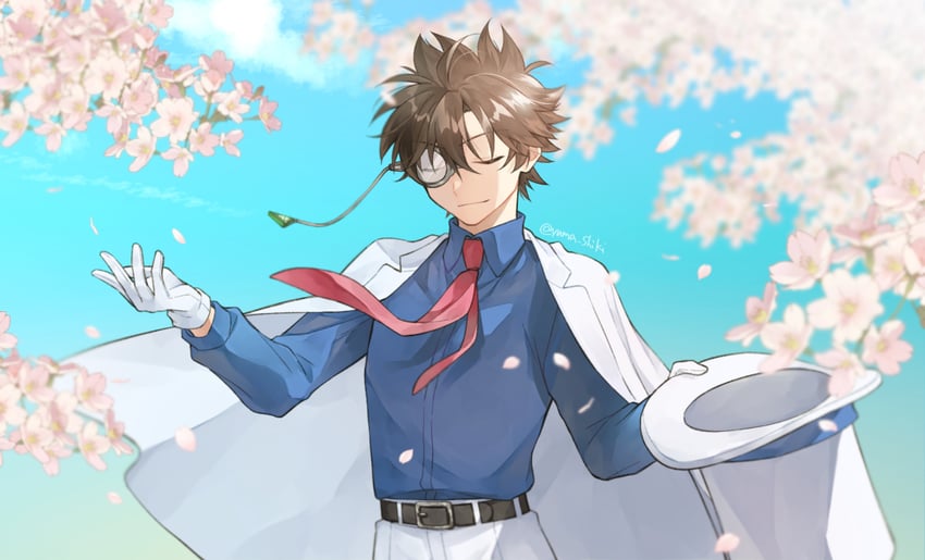 kaitou kid (meitantei conan and 1 more) drawn by yumashiki