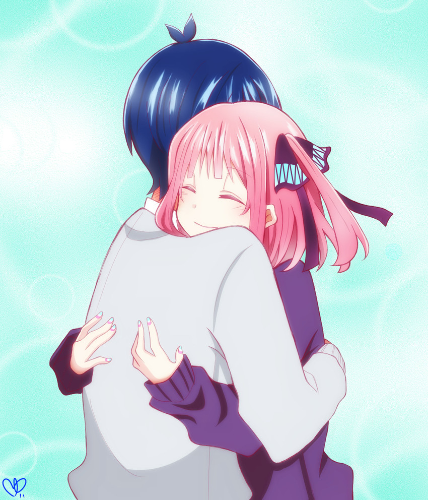 nakano nino and uesugi fuutarou (go-toubun no hanayome) drawn by yusaneko7067