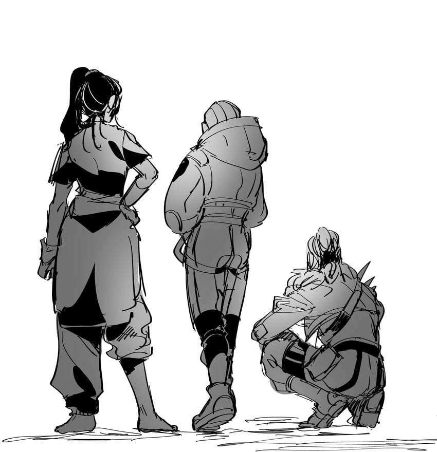 wattson, rampart, and mad maggie (apex legends) drawn by itsuko_(2jdayo)