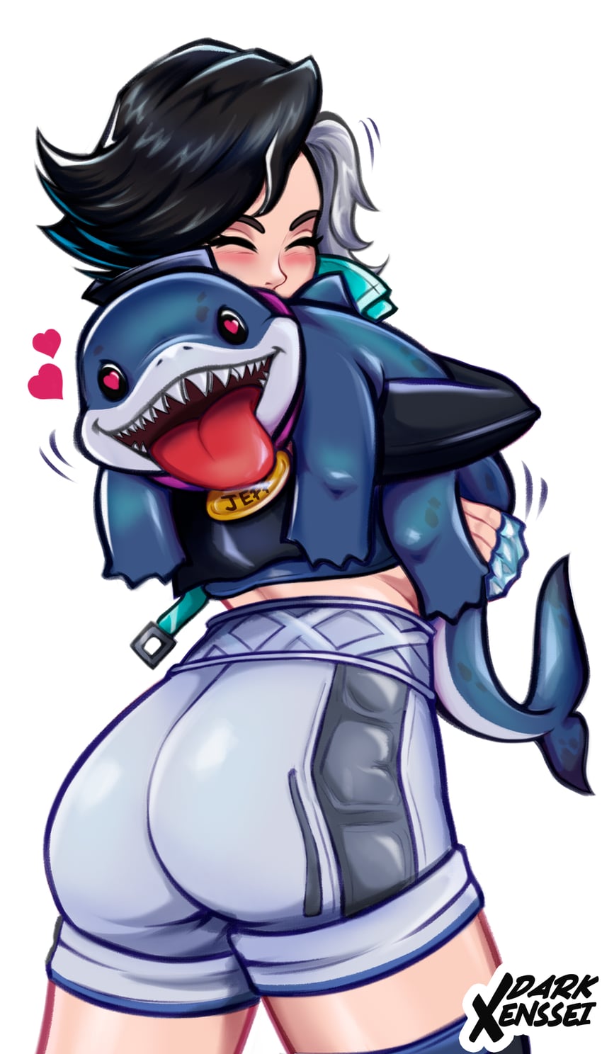 luna snow and jeff the land shark (original and 2 more) drawn by darkxenssei