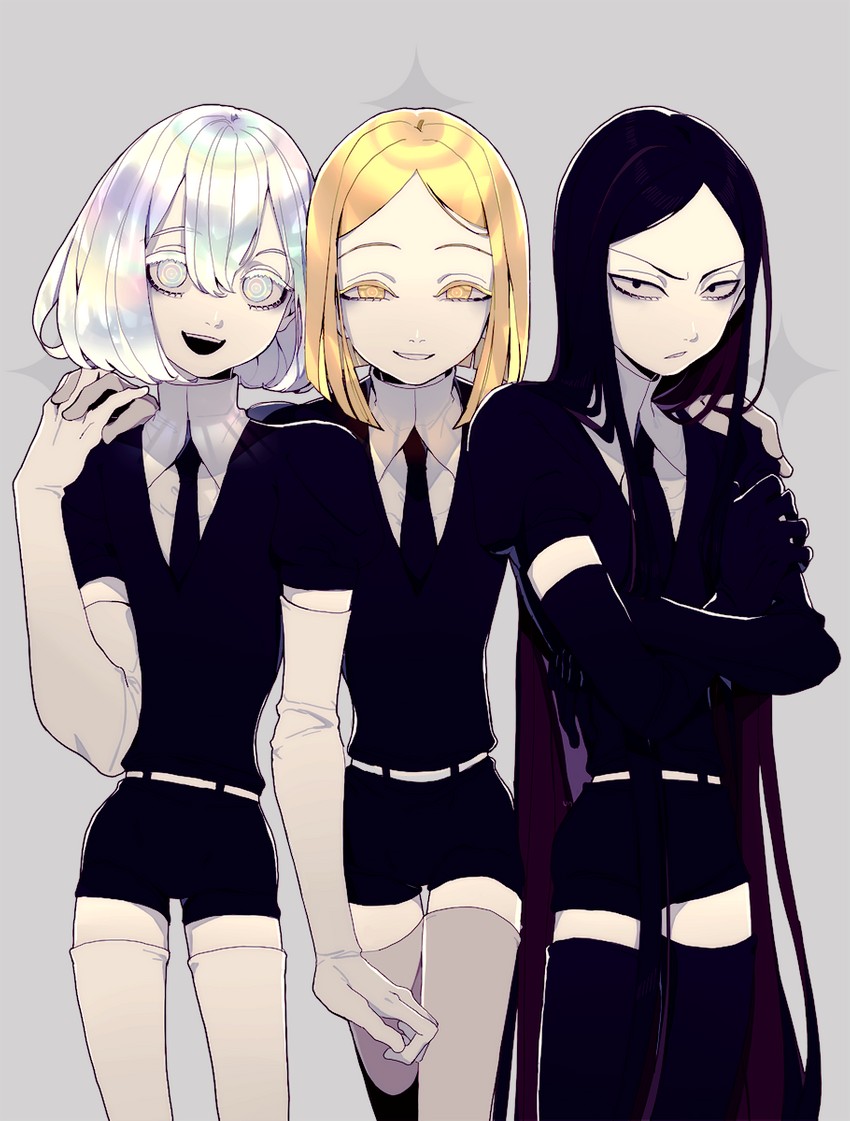 diamond, bort, and yellow diamond (houseki no kuni) drawn by kuzudon