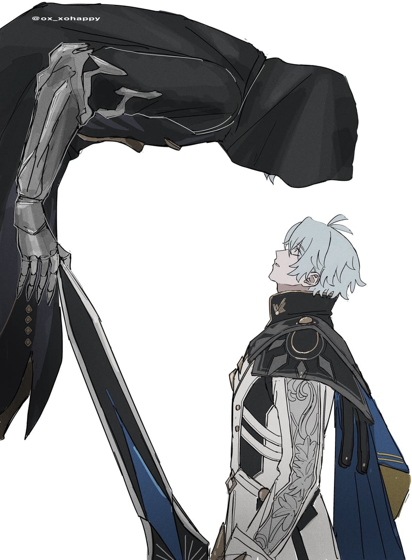 phainon and flame reaver of the deepest dark (honkai and 1 more) drawn by ox_xohappy