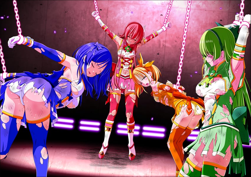 utsugi chisaki, clover rose, shimono aoi, clover cobalt, hasumi ren, and 3 more (original and 1 more) drawn by koeda0111