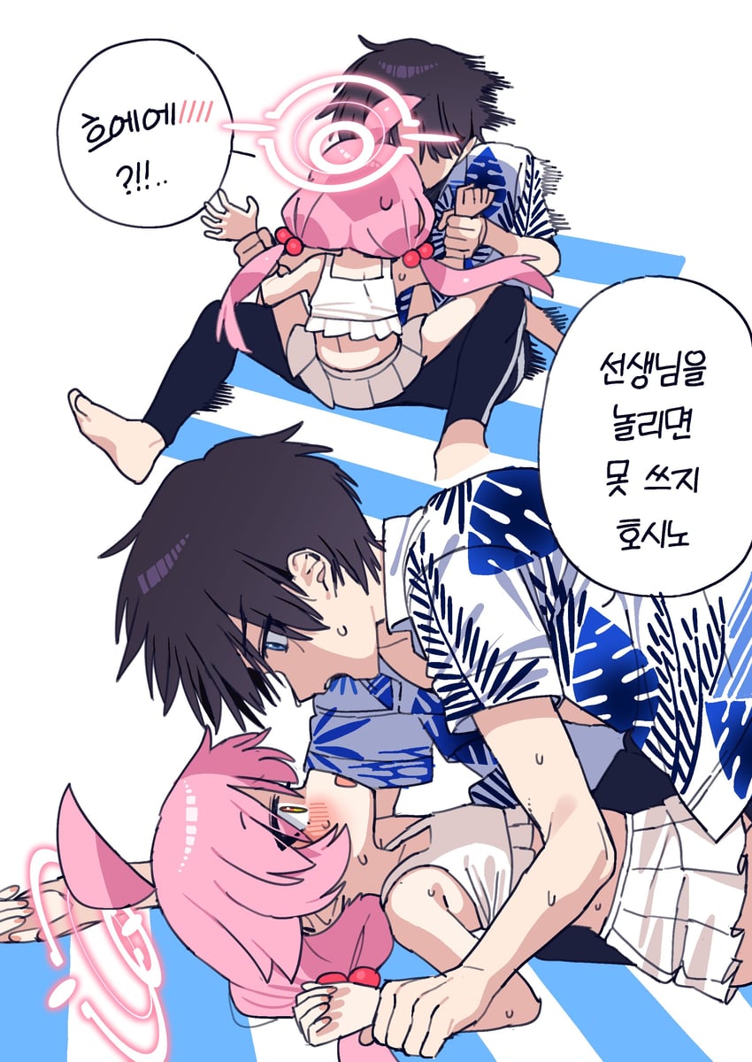 sensei and hoshino (blue archive) drawn by je_o_mo
