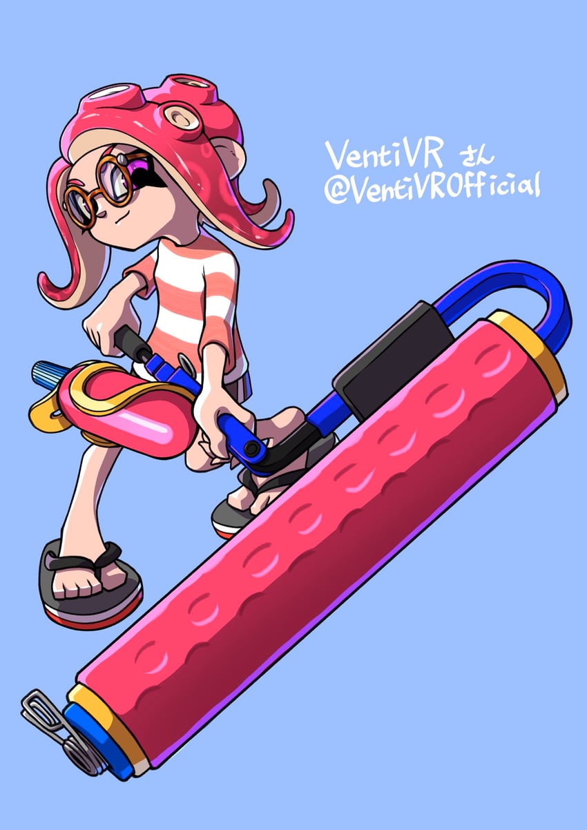 octoling player character and octoling girl (splatoon and 1 more) drawn by xdies_ds