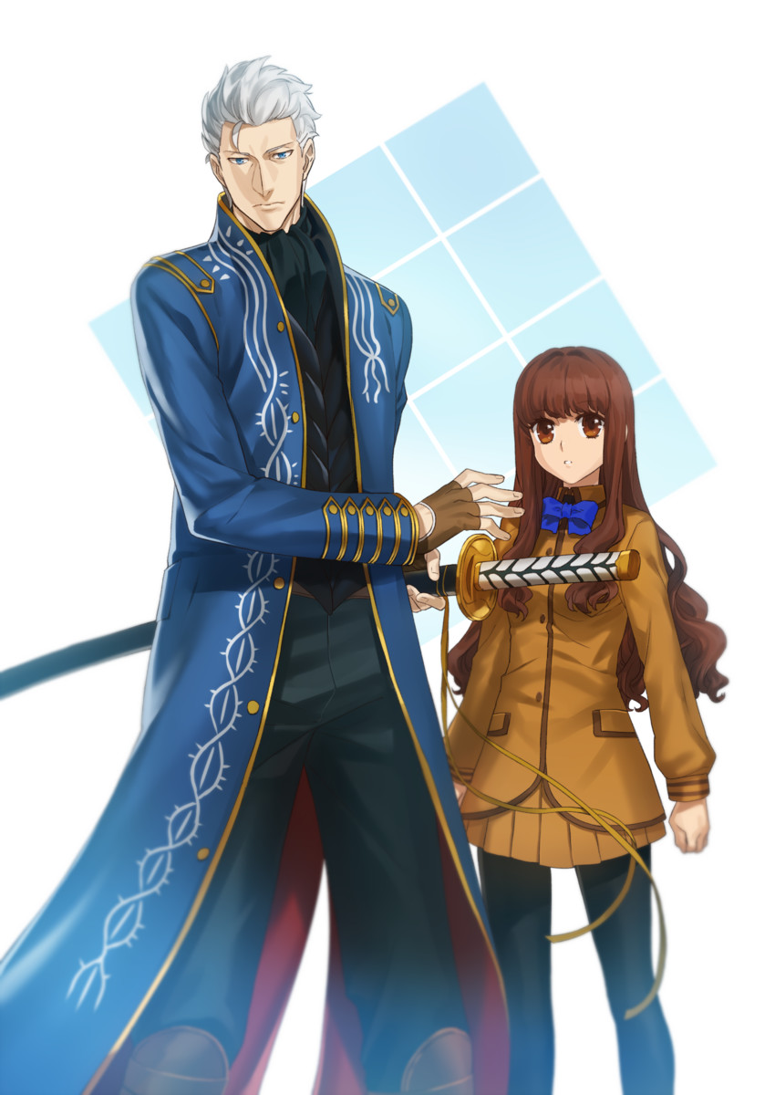 kishinami hakuno and vergil (fate and 5 more) drawn by nagiko_(mangalove1111)