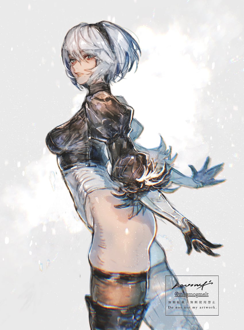 2b (nier and 1 more) drawn by moony_(mogmogmelt)