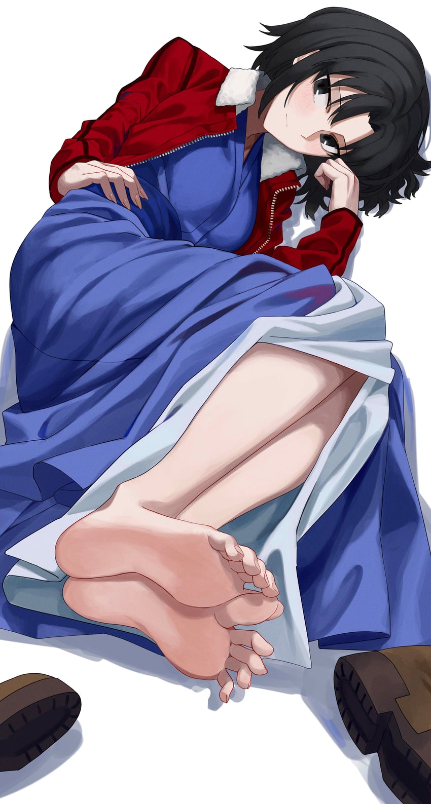 ryougi shiki (fate and 2 more) drawn by dierbeibanjia