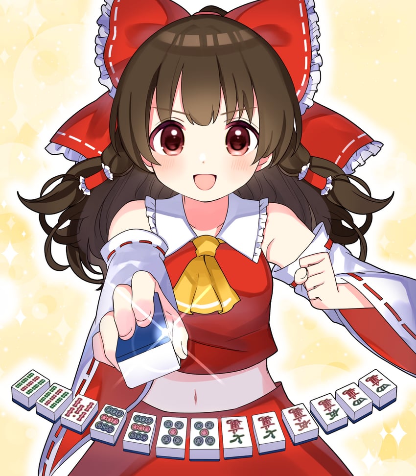 hakurei reimu (touhou and 1 more) drawn by caracorn