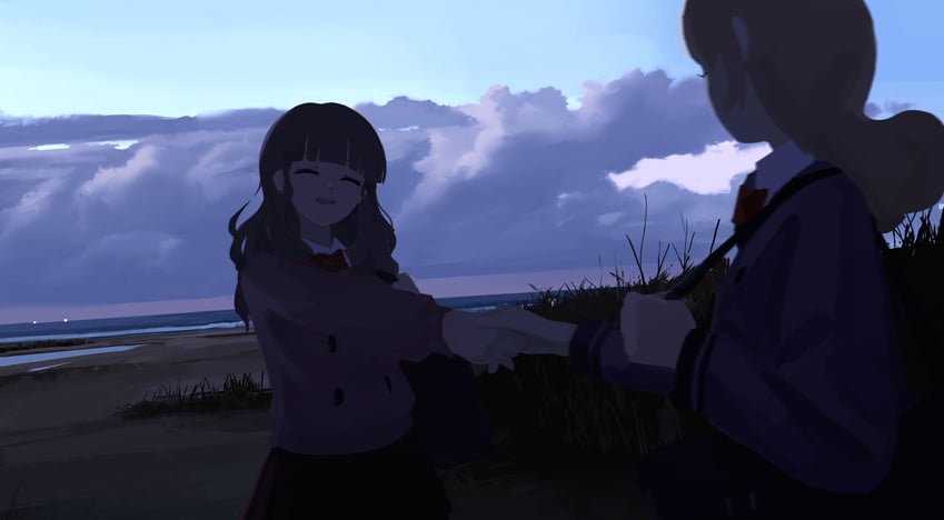 tsukishima maira and hinata yume (mewkledreamy) drawn by orval