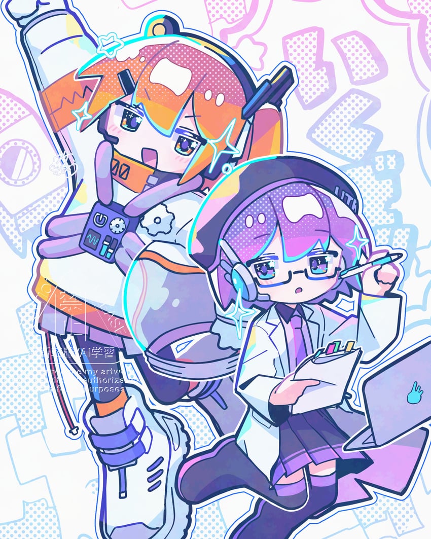 adachi rei and utane uta (utau and 1 more) drawn by usa_motou