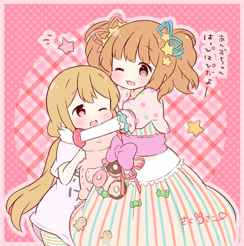 futaba anzu and moroboshi kirari (idolmaster and 1 more) drawn by saku_usako_(rabbit)