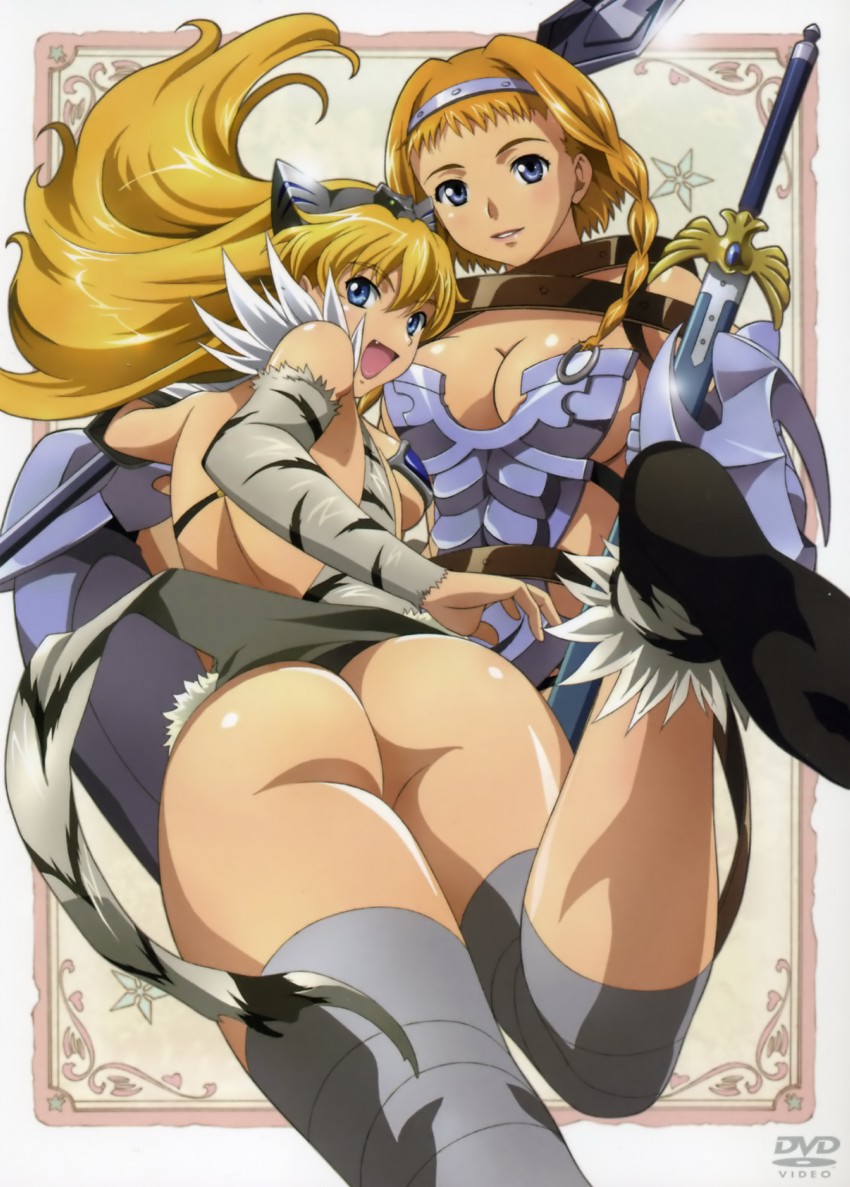 leina, exiled warrior leina, elina, and captain of the royal guard elina (queen's blade)