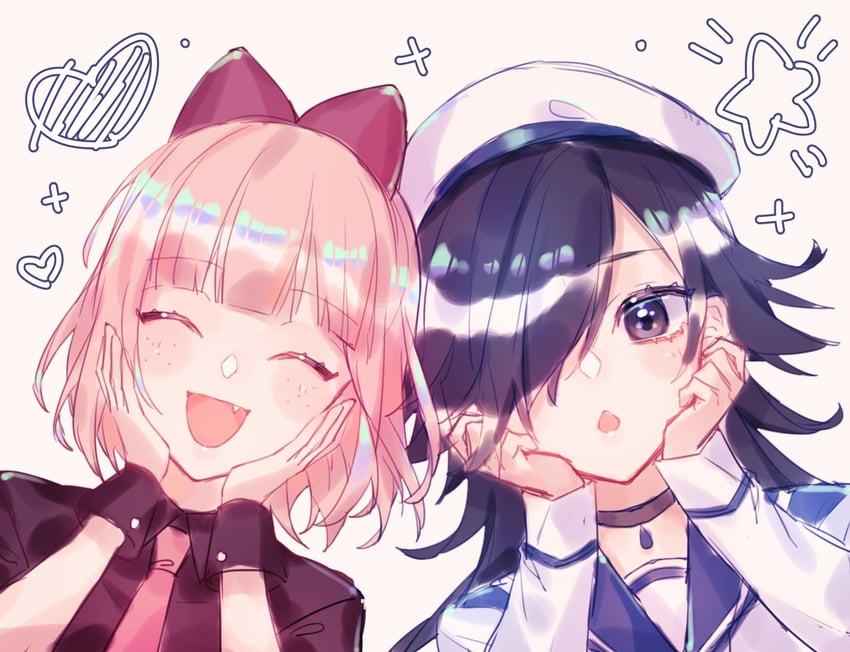 rantick and maibow (sailor ribbon) drawn by tsukonin_p