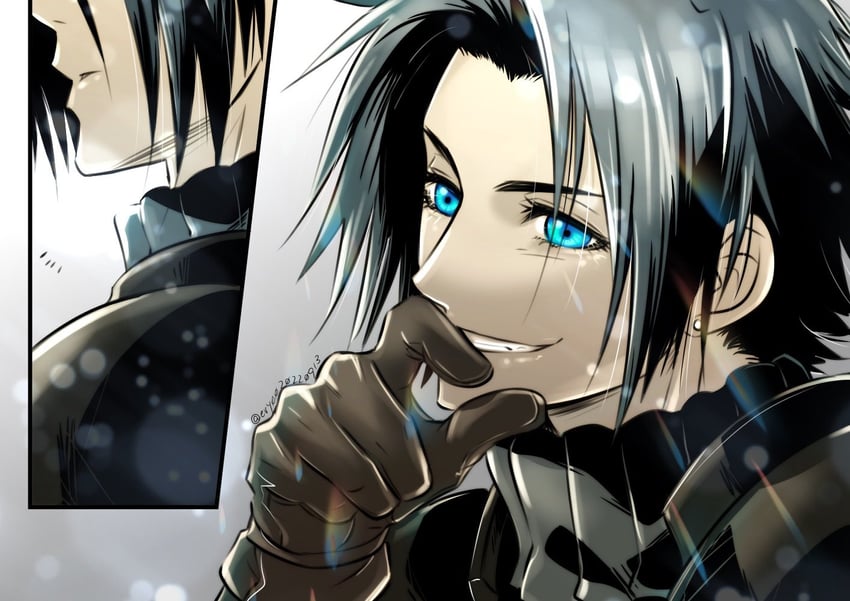 zack fair (final fantasy and 2 more) drawn by aiz00