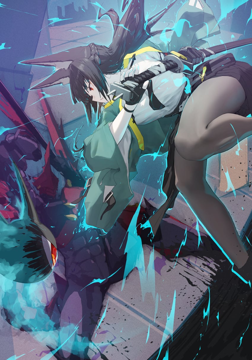 hoshimi miyabi and tailless (zenless zone zero) drawn by mmk_(majinai_no_mori)