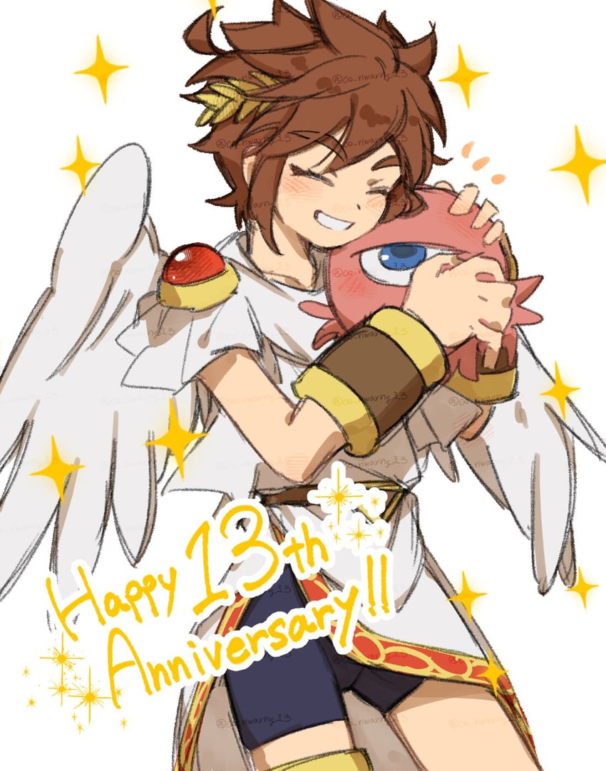 pit and monoeye (kid icarus and 1 more) drawn by ko_iwari_ngo