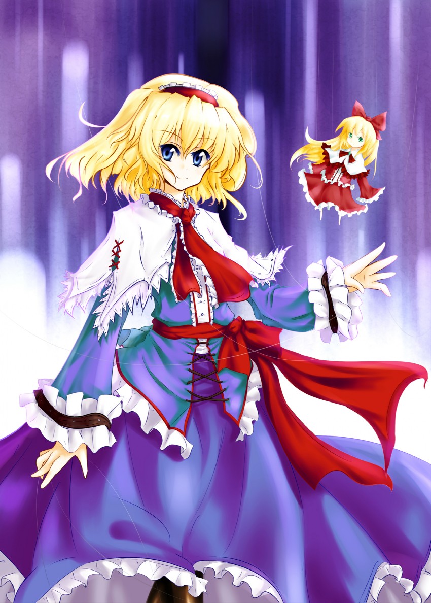 alice margatroid and shanghai doll (touhou) drawn by akudato
