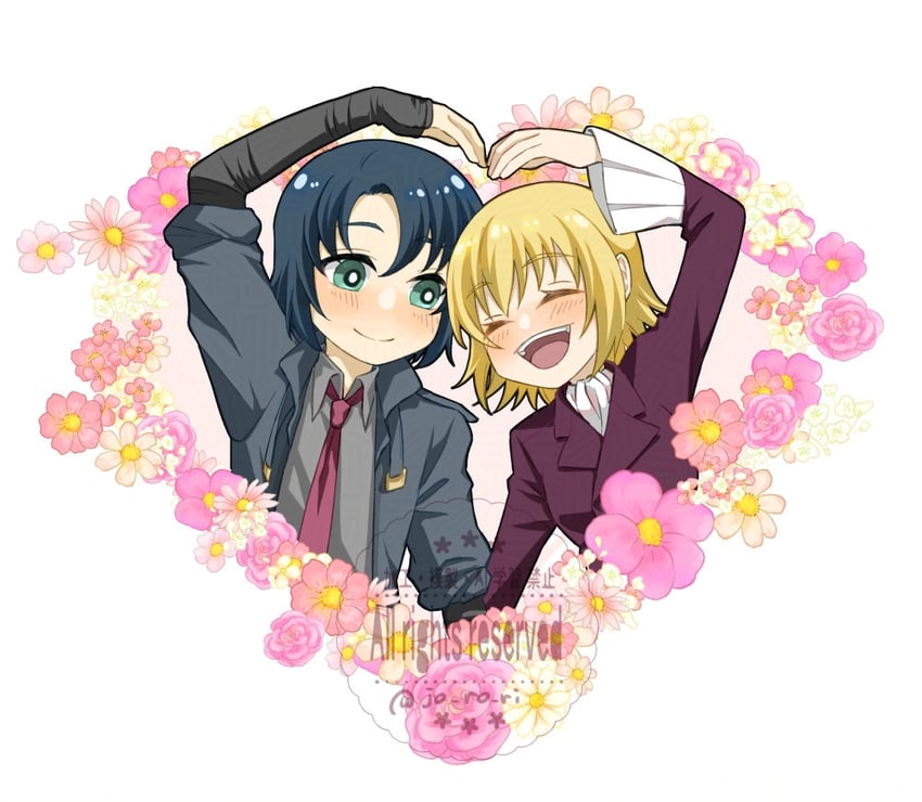 cagalli yula athha and athrun zala (gundam and 1 more) drawn by jo_ro_ri