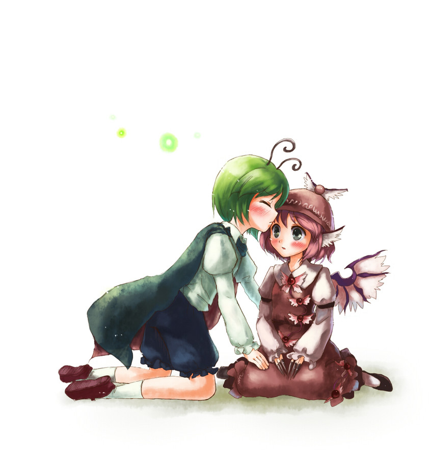 mystia lorelei and wriggle nightbug (touhou) drawn by iwa_hinata