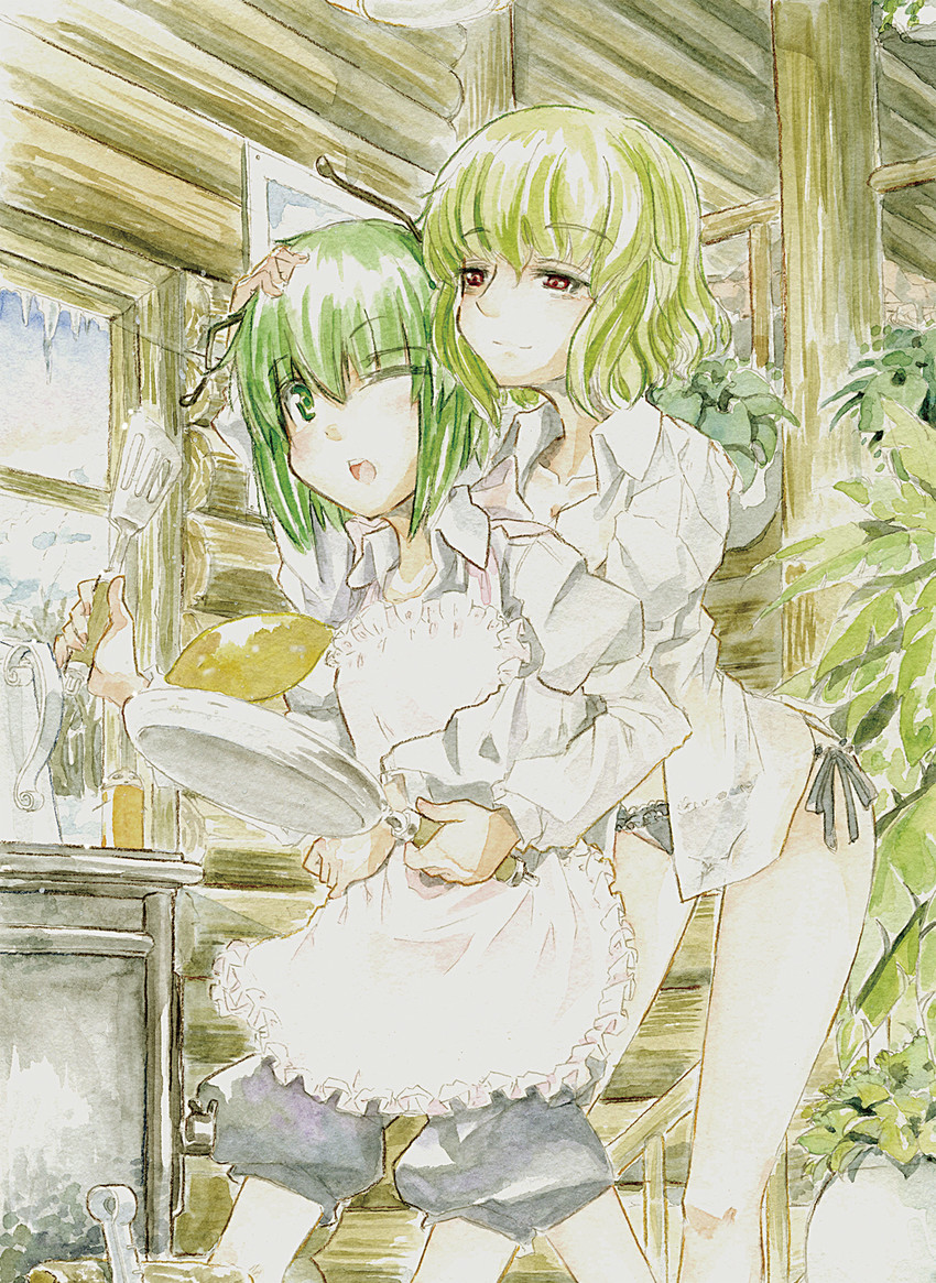 kazami yuuka and wriggle nightbug (touhou) drawn by master_(4th)
