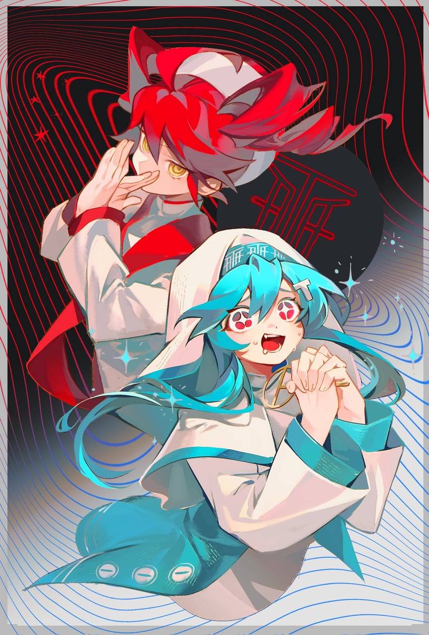 hatsune miku and kasane teto (vocaloid and 3 more) drawn by ssbaby