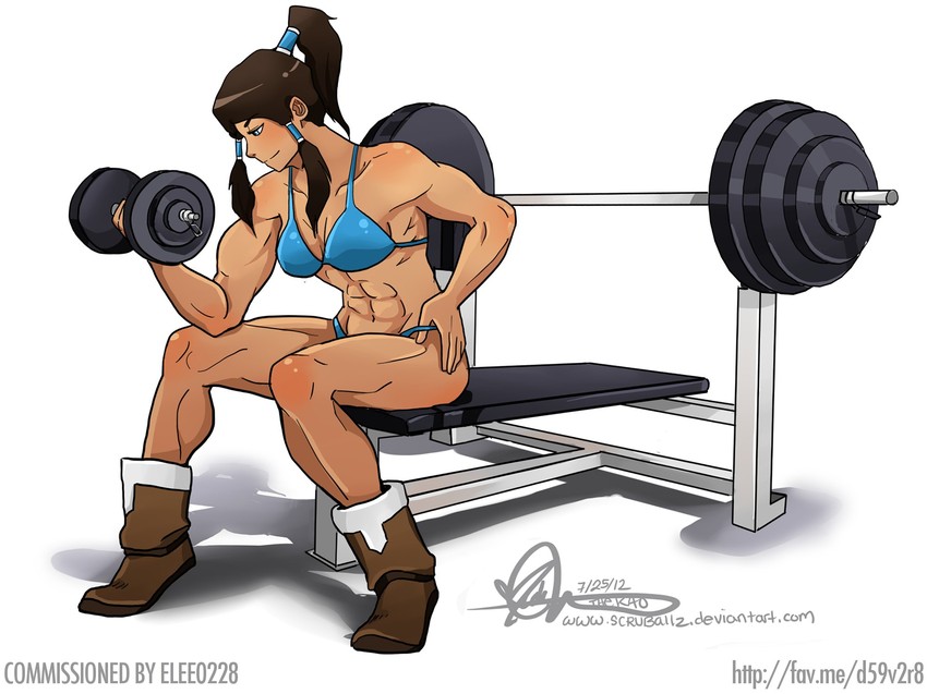 korra (avatar legends and 1 more) drawn by scruballz