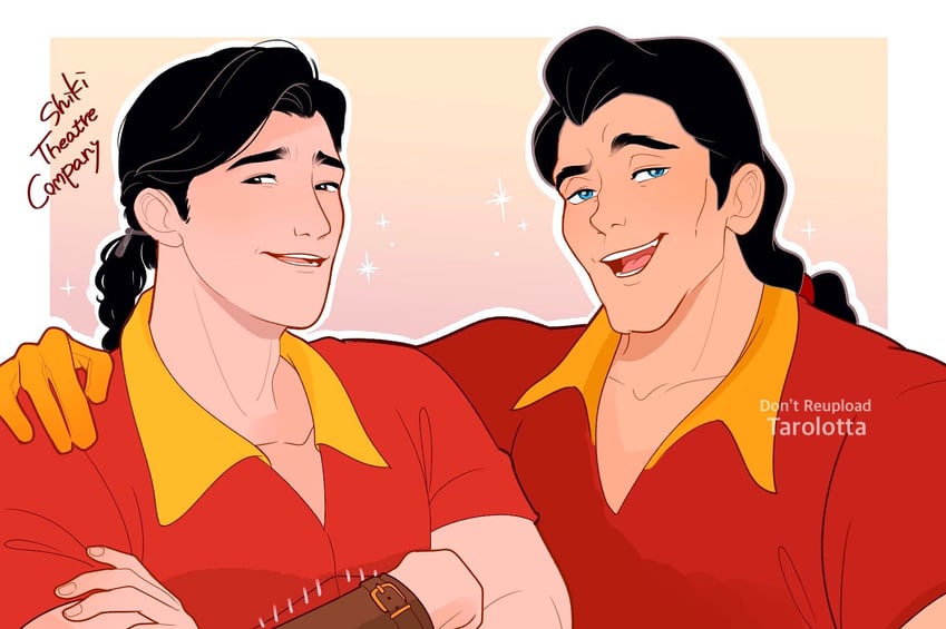 gaston and sakai kouki (beauty and the beast) drawn by tarolotta
