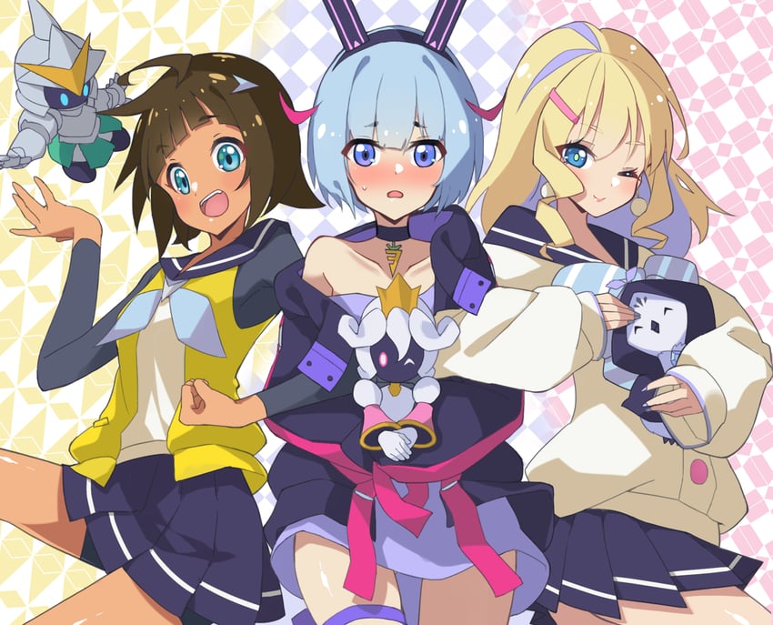 otosaka shion, takanashi tsubasa, kazamatsuri ren, wingy, milady, and 1 more (shadowverse and 1 more) drawn by isei_sei