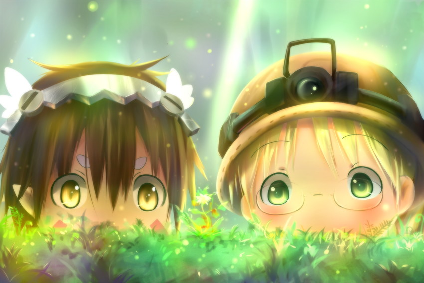 reg and riko (made in abyss) drawn by haresora