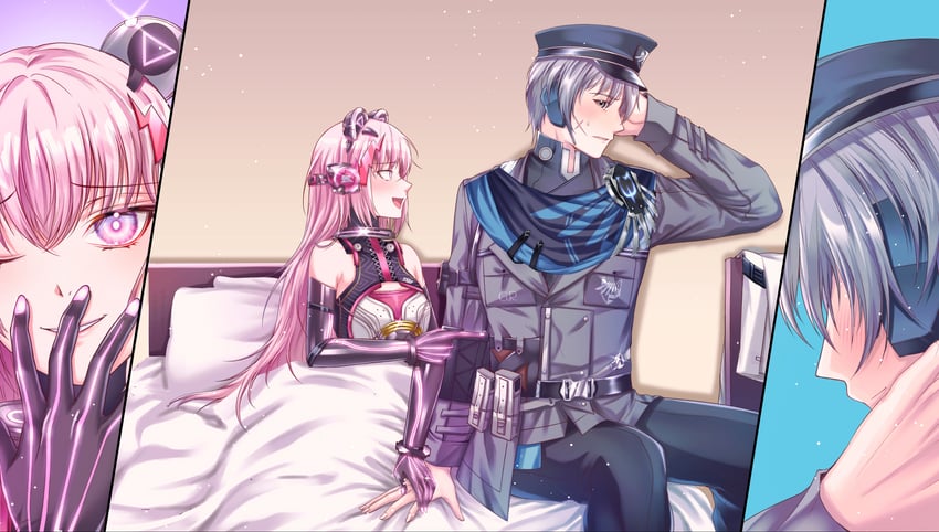commandant and teddy (punishing: gray raven) drawn by azaikisan and meteorgale