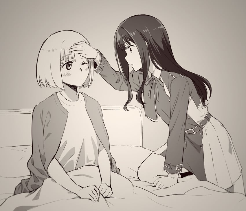 nishikigi chisato and inoue takina (lycoris recoil) drawn by jo_er